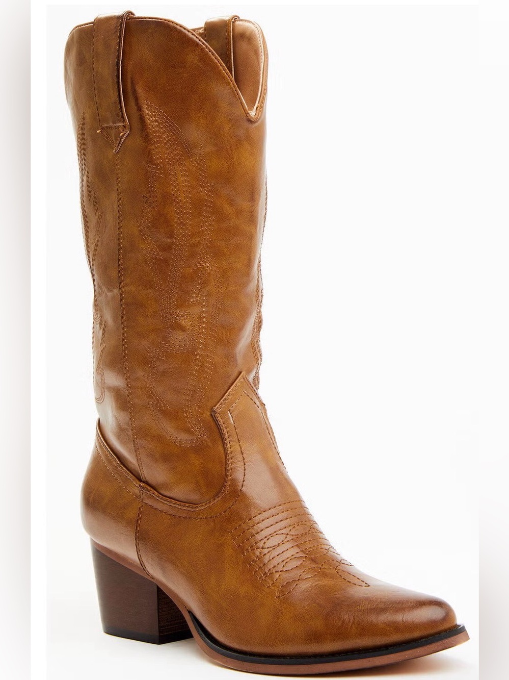Roper Women's Nettie Western Performance Boots - Round Toe Tan 7.5